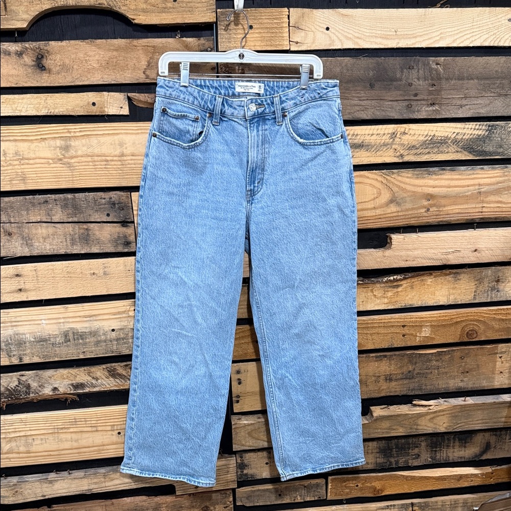 Abercrombie & Fitch Light Blue Wide Leg Jeans